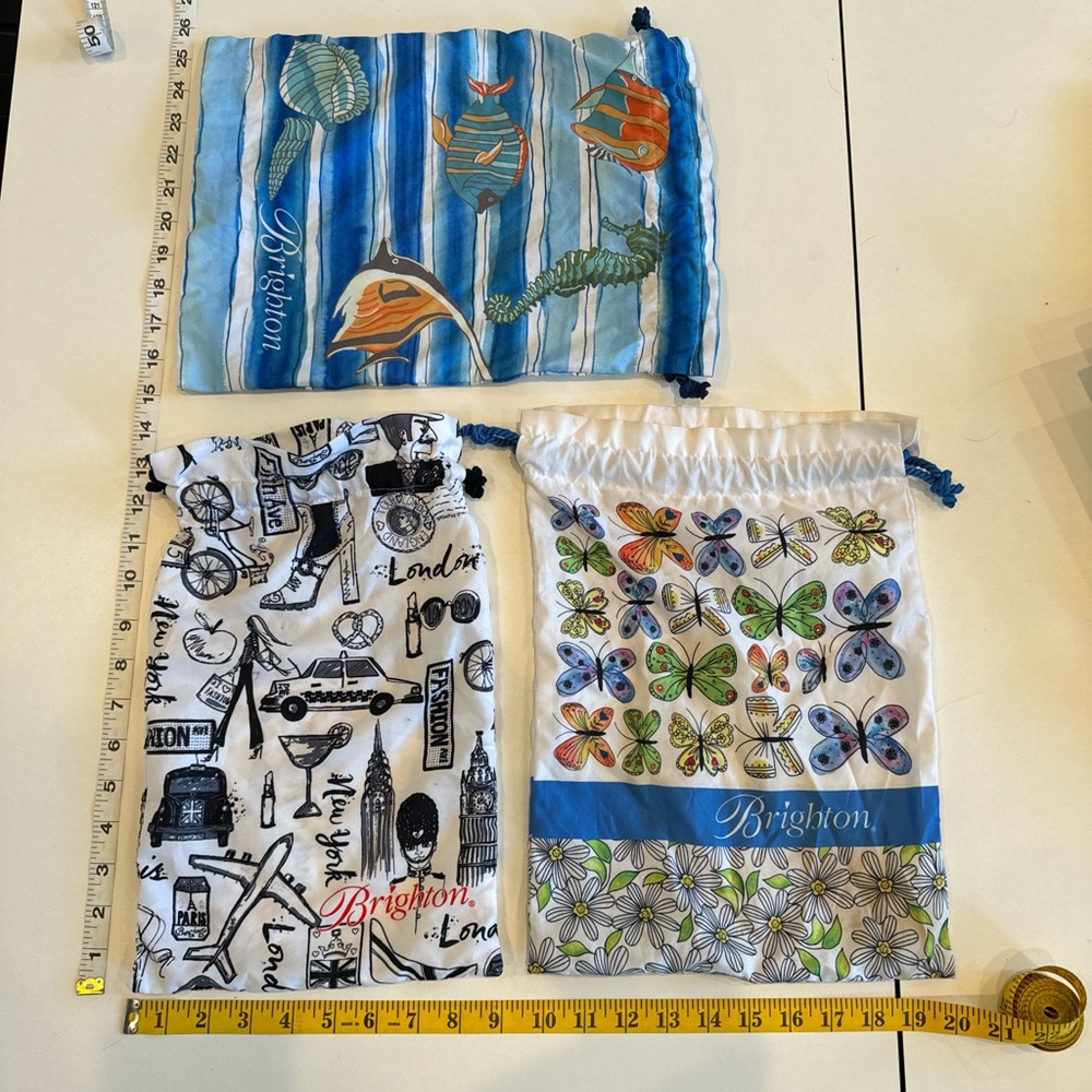 Brighton Shoe Bags - Blue, White, Multicolor